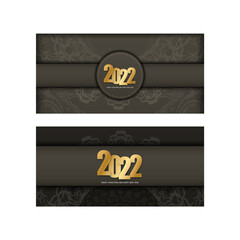 Festive Flyer 2022 Merry Christmas Brown Color Vintage Light Ornament