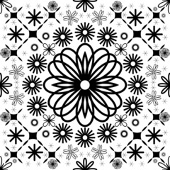simple abstract seamless floral pattern geometric pattern set vector illustration