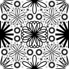 simple abstract seamless floral pattern geometric pattern set vector illustration