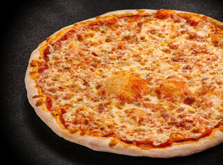 Italian traditional Pizza Margarita with cheese