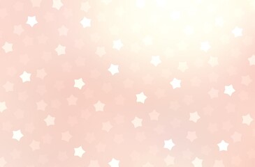 Shining stars light rosy background. Pastel delicate holiday template.
