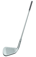 Sport equipment golf club isolated on white background.