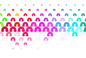 Light Multicolor vector template with rainbow signs.