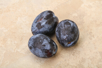 Ripe sweet and tasty plum