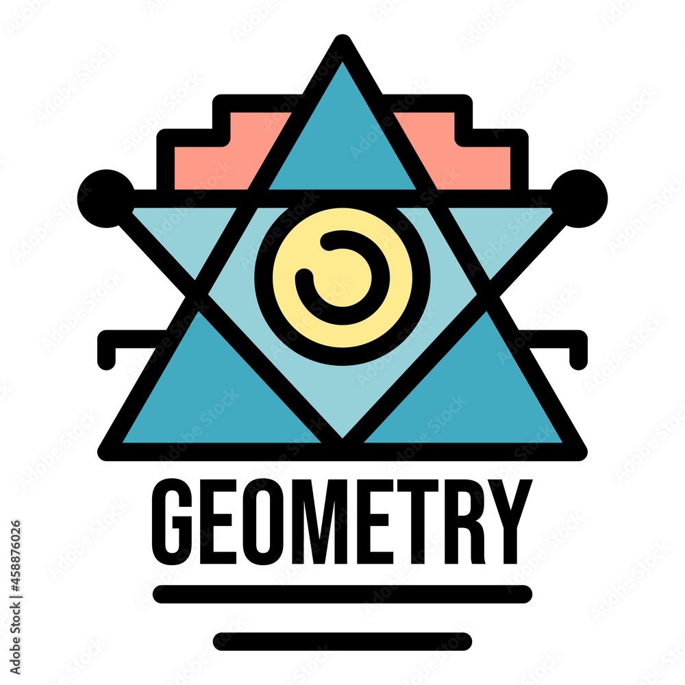 Poster geometry alchemy icon. outline geometry alchemy vector icon color flat isolated