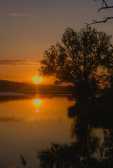 sunset on the lake