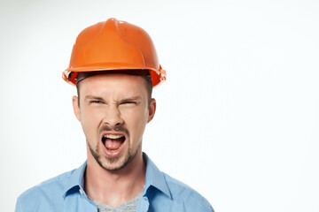 man engineer blueprints builder Working profession