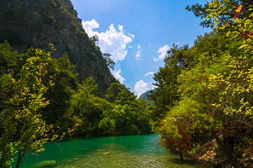 Fototapeta na wymiar Goynuk Canyon in Antalya Turkey. Canyons in Turkey.