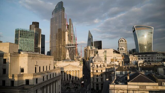 A Busy Day Within The City of London Underneath 22 Bishopsgate