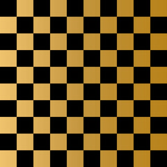 Black and gold squares seamless pattern.Checkered flag. Vector illustration.