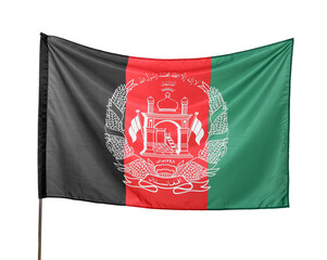 National Afghanistan flag on white background