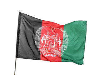 National Afghanistan flag on white background