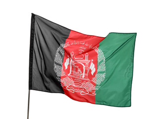 National Afghanistan flag on white background
