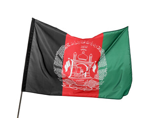 National Afghanistan flag on white background
