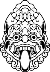 illustration balinese mask
