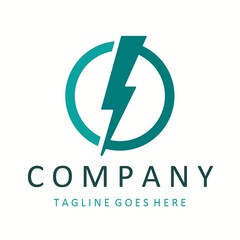 Electricity logo and electric energy vector logo
