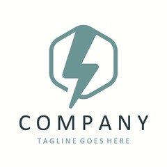 Electricity logo and electric energy vector logo