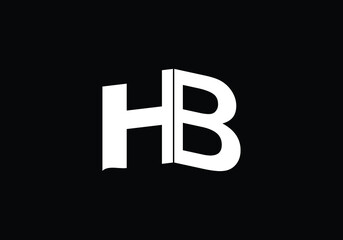 Alphabet letter icon logo HB.