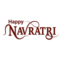 Happy Navratri. Vector typography set for banner design. Festival of India. Happy Navratri Greeting card.
