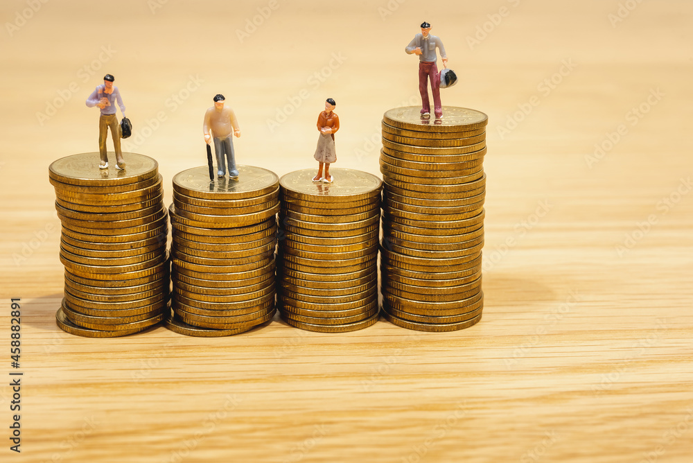 Poster gold coins stacks is representing riches and wealth management. crypto coin stack growing and find o