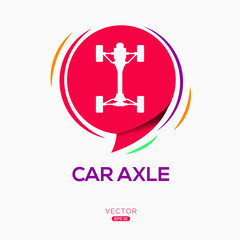 Creative (car axle) Icon ,Vector sign. - obrazy, fototapety, plakaty
