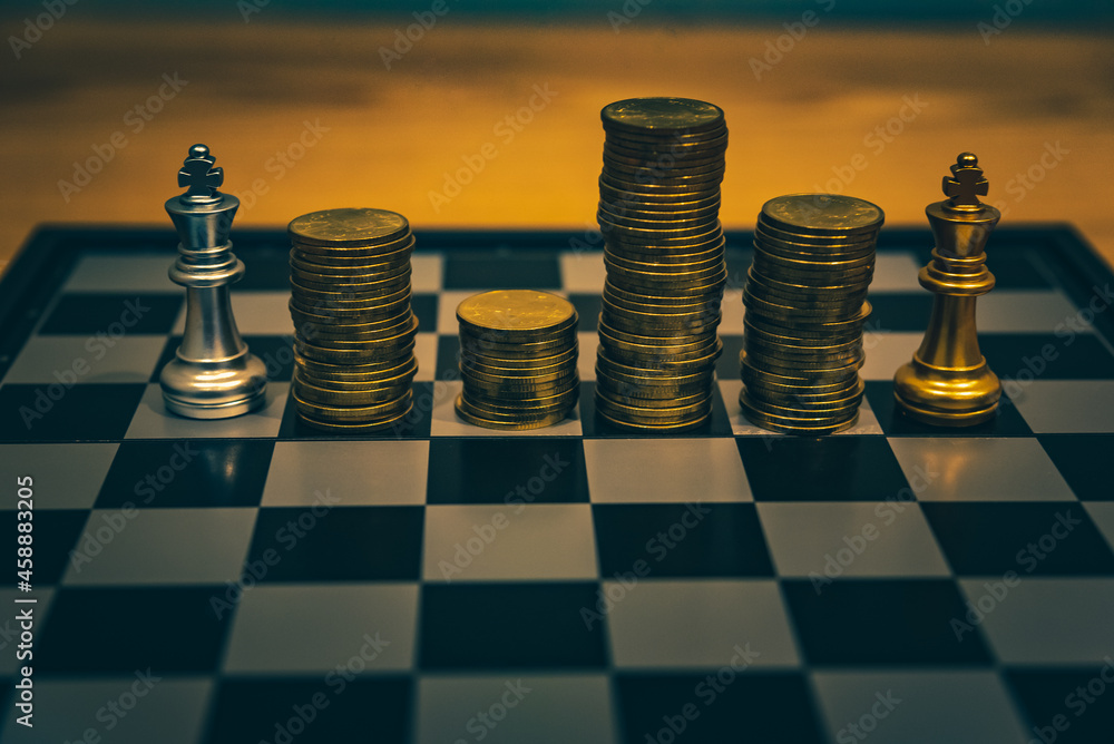 Poster gold coins stacks is representing riches and wealth management. crypto coin stack growing and find o