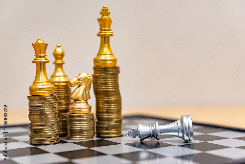 Poster gold coins stacks is representing riches and wealth management. crypto coin stack growing and find o