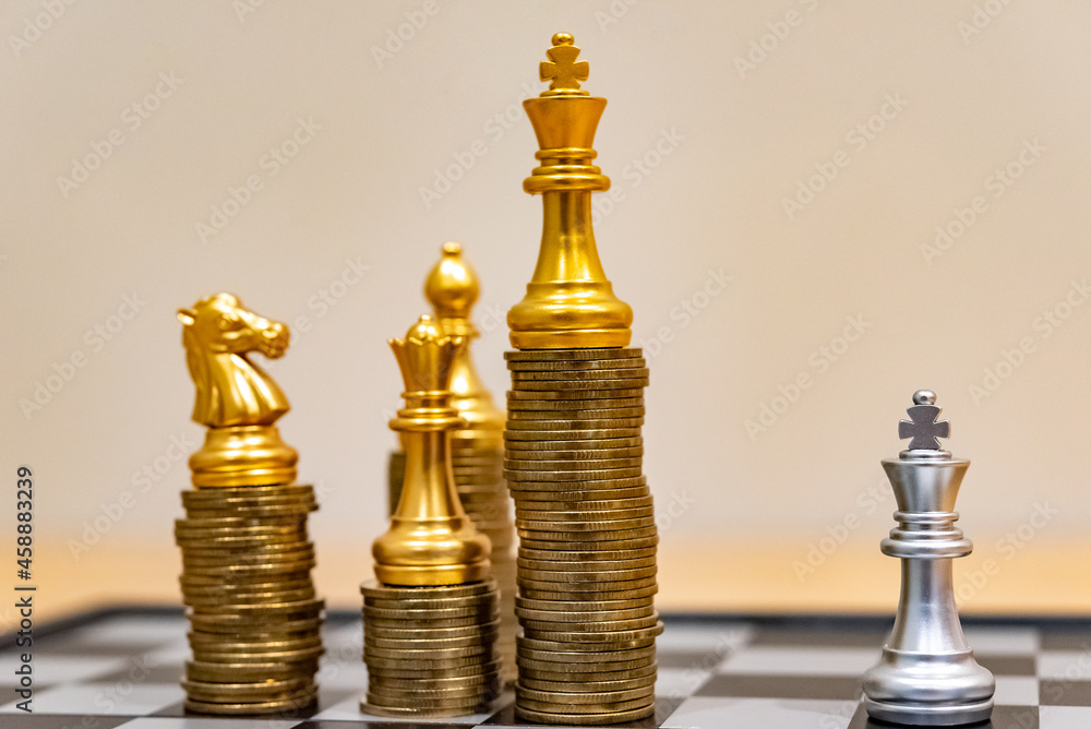 Poster gold coins stacks is representing riches and wealth management. crypto coin stack growing and find o