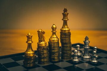 Gold coins stacks is representing riches and wealth management. Crypto Coin stack growing and find...