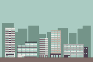 Obraz premium 背景素材_ビル街_モダン