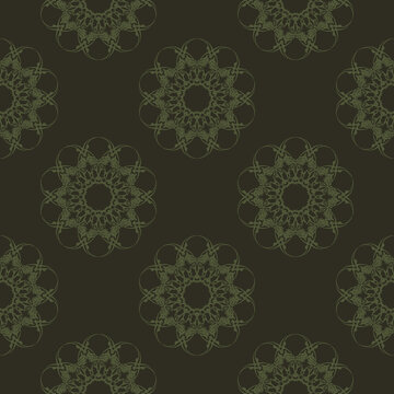 Green Geometric abstract seamless pattern. graphical background vector