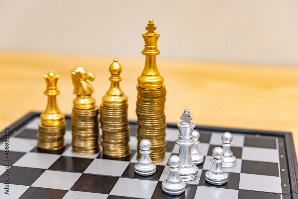 Poster gold coins stacks is representing riches and wealth management. crypto coin stack growing and find o