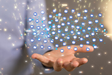 data network 3d digital info