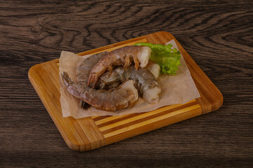 Raw tiger prawn for cooking