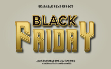 Black friday with modern style editable text effect