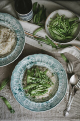 risotto with sweet green peas