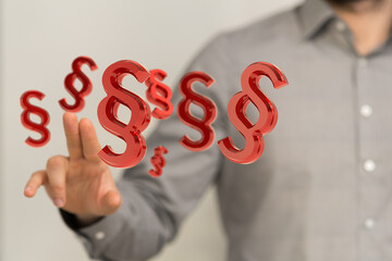 Law and justice concept modern 3d