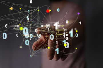 Futuristic in Industry 4.0 and business virtual diagram
