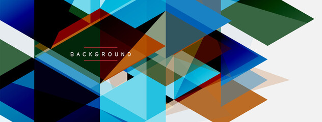 Mosaic triangles geometric background. Techno or business concept, pattern for wallpaper, banner, background, landing page