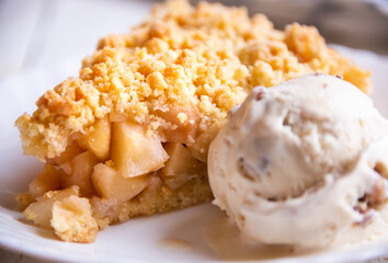 Apple pie, sweet homemade dessert with fresh apples