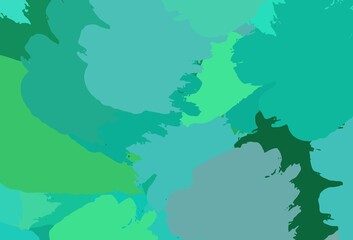 Light Green vector pattern with random forms.