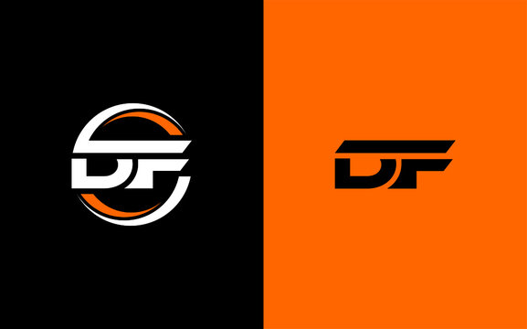 DF Letter Initial Logo Design Template Vector Illustration