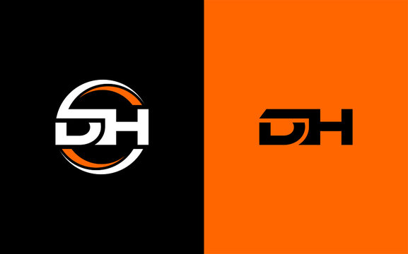 DH Letter Initial Logo Design Template Vector Illustration