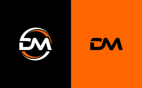 DM Letter Initial Logo Design Template Vector Illustration