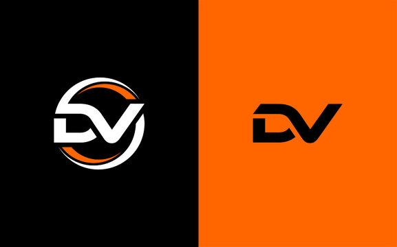 DV Letter Initial Logo Design Template Vector Illustration