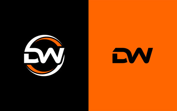 DW Letter Initial Logo Design Template Vector Illustration