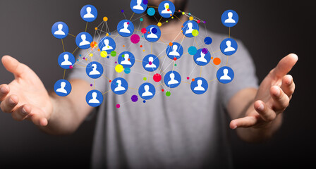 sphere network structure - abstract design connection design