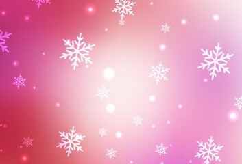 Light Pink vector backdrop in holiday style.