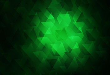 Fototapeta premium Dark Green vector pattern in square style.