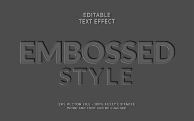 EMBOSSED STYLE editable text effect